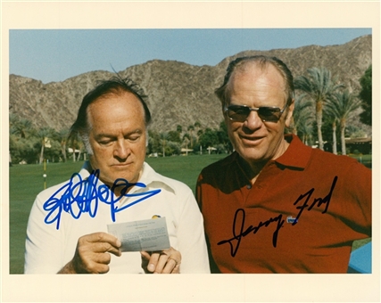 Gerald Ford and Bob Hope Dual Signed 8x10 Color Photograph (JSA)